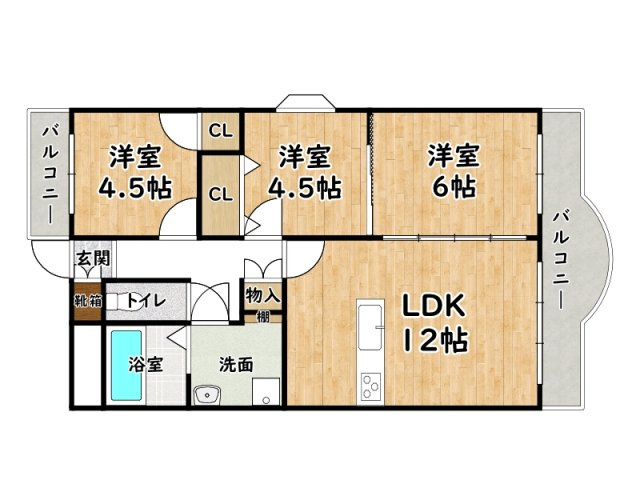 メゾンドール姫路英賀保の間取り