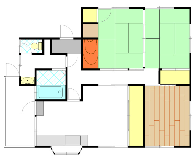 防府市華城　中古住宅の間取り