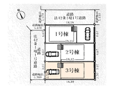 【区画図】 | 加須市南町　新築戸建　全3棟　3号棟