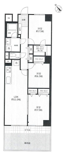 【間取り】 | マンション国領