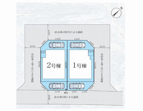 【区画図】 | 【仲介手数料０円】茅ヶ崎市今宿4期　新築一戸建て　全2棟 | 茅ヶ崎市今宿4期　新築一戸建て　全2棟