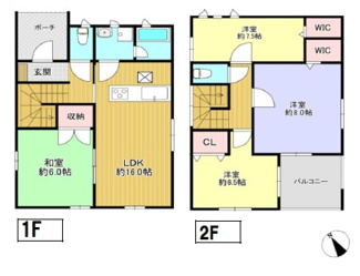 【間取り】 | 姫路市花田町小川　中古戸建