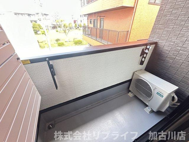 オーパス北在家のバルコニー