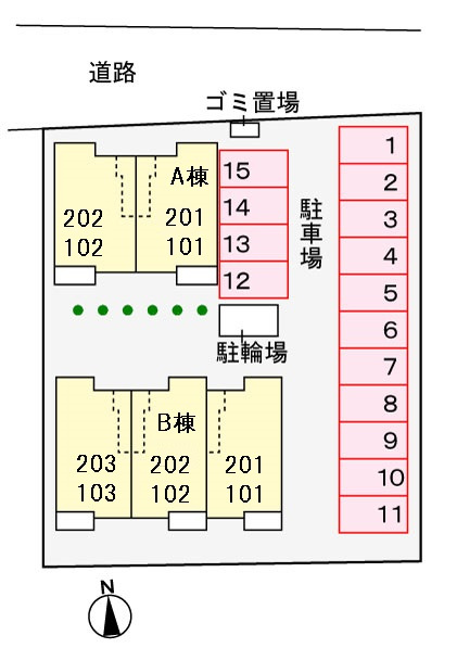 コンセェクアット　Bの区画図