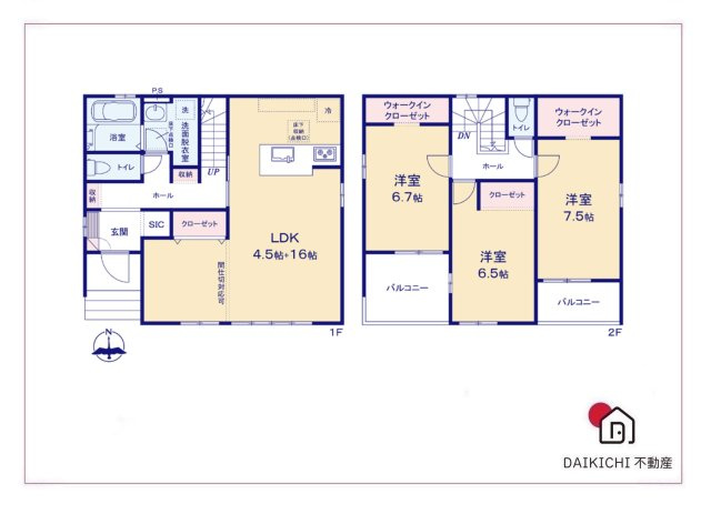 【間取り】 | 本庄市本庄2期　Terrechez　新築戸建　全1棟　1号棟