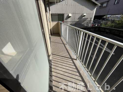 柳原ハイツのバルコニー