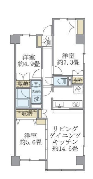 ISM武蔵浦和の間取り
