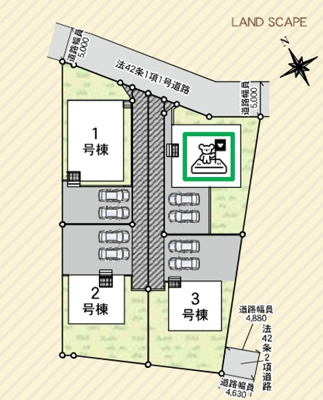 【区画図】 | 高崎市金古町　新築住宅