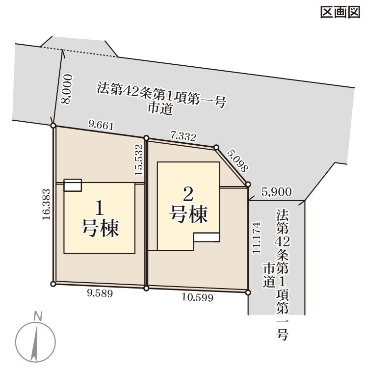 前橋市大利根町の区画図