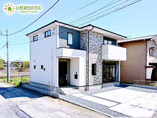 【外観】 | 水戸市渡里町1期　新築戸建 | 洗練された美しさが生まれる、スタイリッシュな外観です(^^)/
