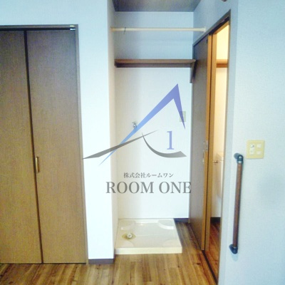 佐藤荘の設備|洗濯機置き場です。