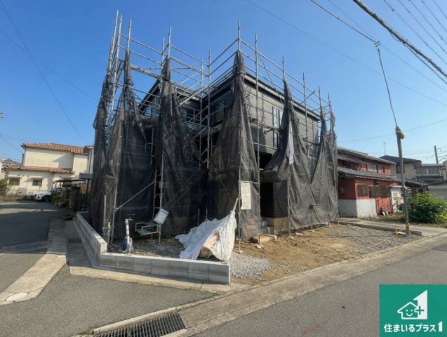 加古郡播磨町古田　新築一戸建ての外観|周辺は落ち着いた街並みの住宅地！子育てがしやすい住環境です！まだ未完成ですが、現地でしかわからない事もございます。是非一度ご覧ください。