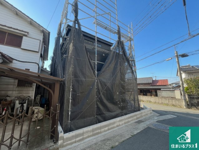 加古郡播磨町古田　新築一戸建ての外観|周辺は落ち着いた街並みの住宅地！子育てがしやすい住環境です！まだ未完成ですが、現地でしかわからない事もございます。是非一度ご覧ください。