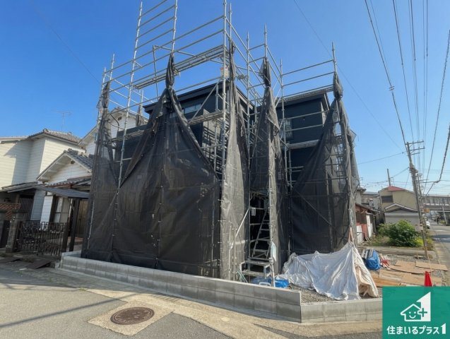 加古郡播磨町古田　新築一戸建ての外観|周辺は落ち着いた街並みの住宅地！子育てがしやすい住環境です！まだ未完成ですが、現地でしかわからない事もございます。是非一度ご覧ください。