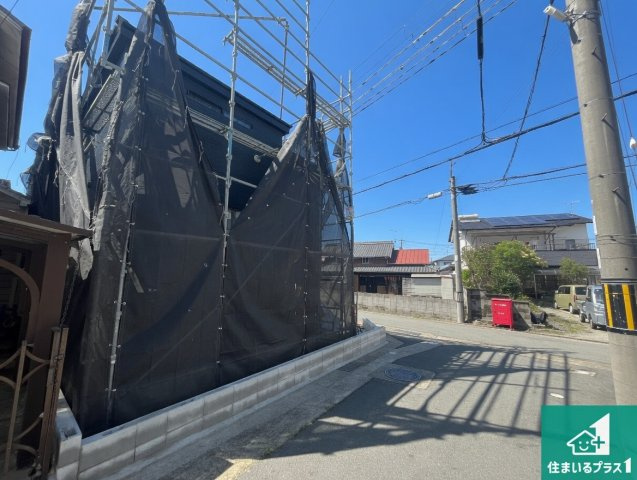 加古郡播磨町古田　新築一戸建ての前面道路含む現地写真|周辺は落ち着いた街並みの住宅地！子育てがしやすい住環境です！まだ未完成ですが、現地でしかわからない事もございます。是非一度ご覧ください。
