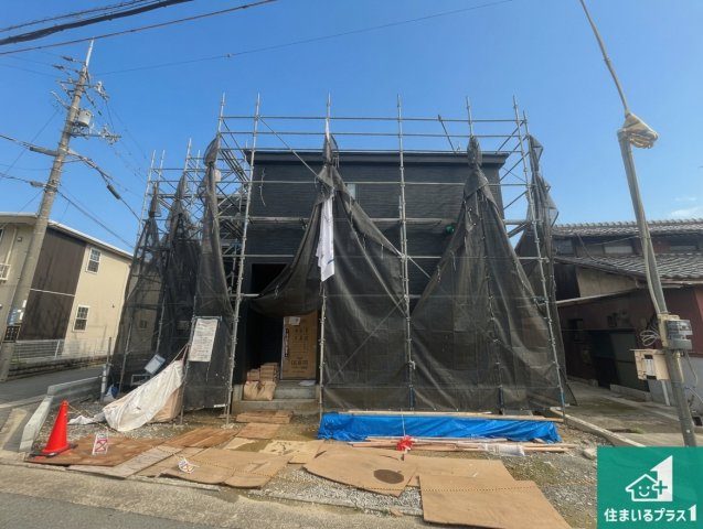 加古郡播磨町古田　新築一戸建ての外観|周辺は落ち着いた街並みの住宅地！子育てがしやすい住環境です！まだ未完成ですが、現地でしかわからない事もございます。是非一度ご覧ください。