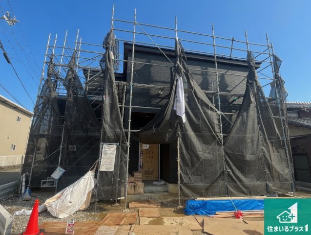加古郡播磨町古田　新築一戸建ての外観|周辺は落ち着いた街並みの住宅地！子育てがしやすい住環境です！まだ未完成ですが、現地でしかわからない事もございます。是非一度ご覧ください。