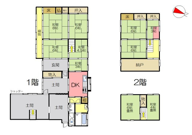 丹波市氷上町本郷の中古一戸建の間取り