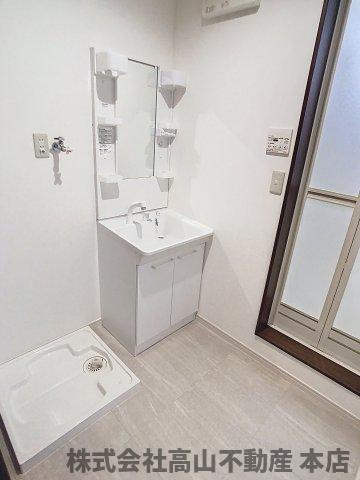 宗像市田熊３丁目のアパートの洗面所