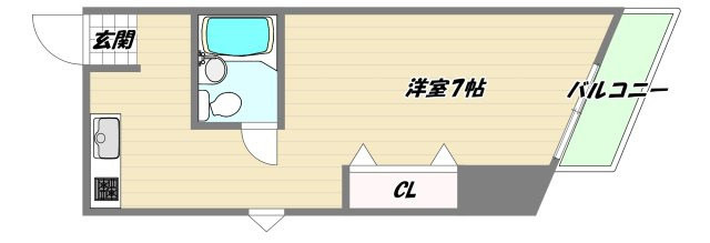 大阪市淀川区東三国５丁目の賃貸マンションの間取り