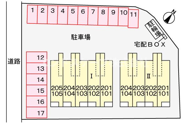 ルミナーレ　Ⅰの区画図|高崎、前橋のお部屋探しはエンドスケープまで！お客様の理想お聞かせ下さい♪