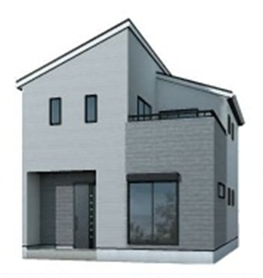 【仲介手数料無料】新築戸建　東松山市松葉町3-11-32（全2棟）の外観パース