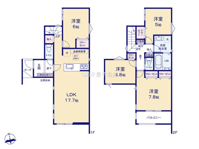 《仲介手数料無料》中央区円阿弥７丁目5-3新築一戸建てMELDIAの間取り