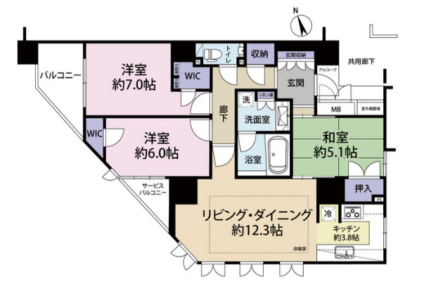 ディオ学園前プレシアの間取り