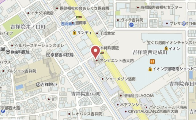 アンビエント西大路　1階の地図