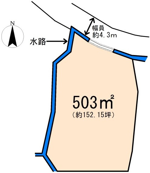 比企郡小川町小川 土地152坪の土地図
