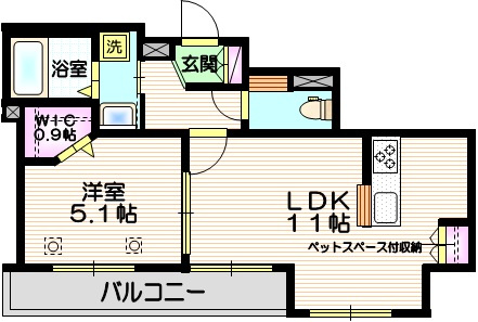 Ｌｅ　Ｃｈｉｅｎ　大宮東町の間取り