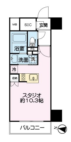 ネベル北四番丁priére の間取り