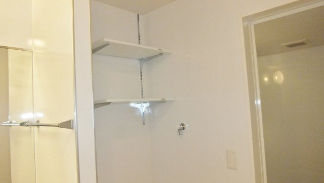 サリジエ　Ｃ棟の洗面所|洗濯機置き場上部に棚あります