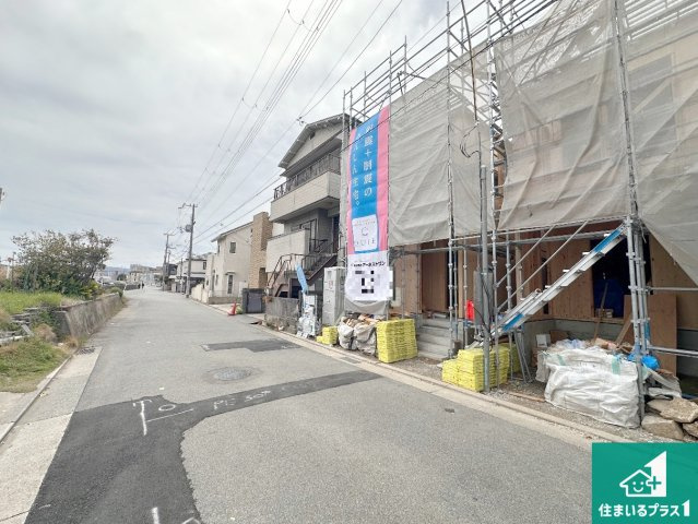 明石市北王子町　第3期　新築一戸建ての前面道路含む現地写真|周辺は落ち着いた街並みの住宅地！子育てがしやすい住環境です！まだ未完成ですが、現地でしかわからない事もございます。是非一度ご覧ください。