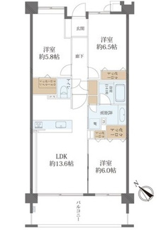 【間取り】 | ペルル庚午中弐番館