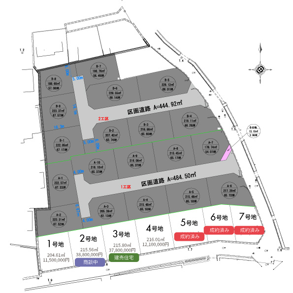 プランタウン清末西町の区画図|5月現在　区画空き状況