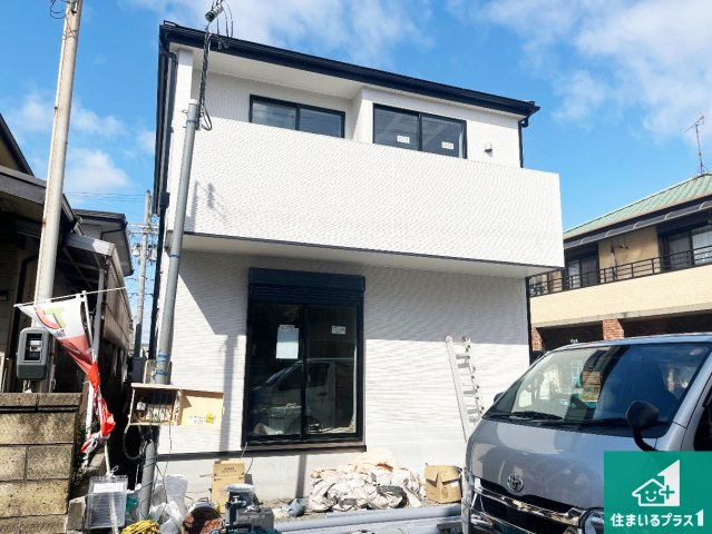 加古郡播磨町北本荘　第9期　新築一戸建ての外観|周辺は落ち着いた街並みの住宅地！子育てがしやすい住環境です！まだ未完成ですが、現地でしかわからない事もございます。是非一度ご覧ください。