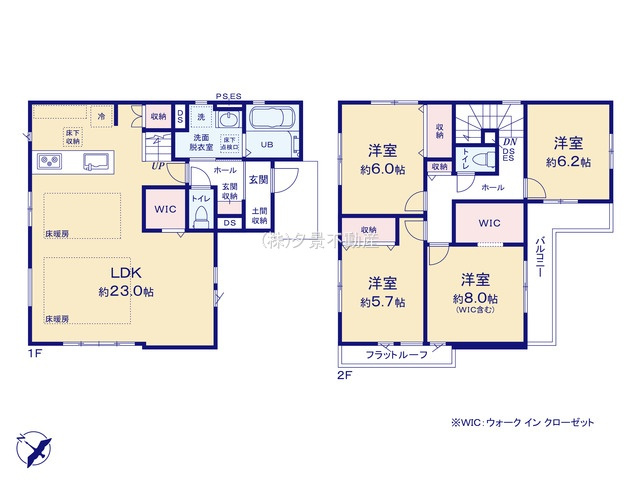 《仲介手数料無料》南区白幡６丁目5-3新築一戸建てKEIAI GRACEの間取り