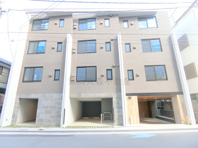 タスキ　リシェス　池上の外観|2026年1月築　RC鉄筋コンクリート造地上4階建て総戸数24戸インターネット無料ペット可
東京都大田区池上7丁目　東急池上線池上駅徒歩4分、東急池上線千鳥町駅駅徒歩11分