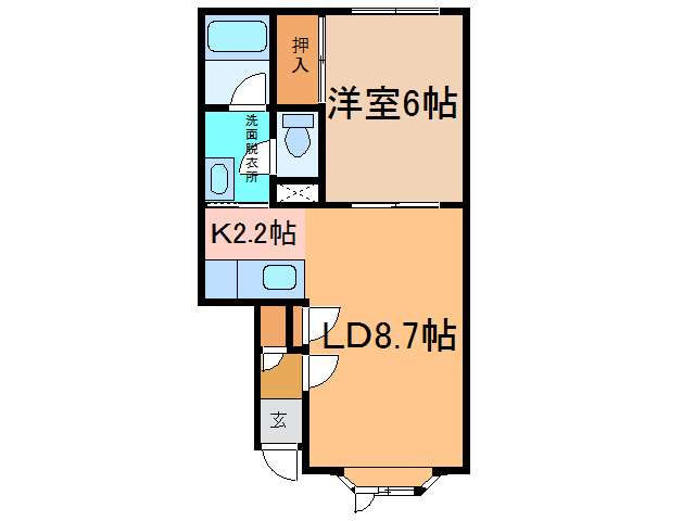 コーポサンＢの間取り
