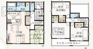 【間取り】 | 福島市森合北谷地　1号棟（Z）