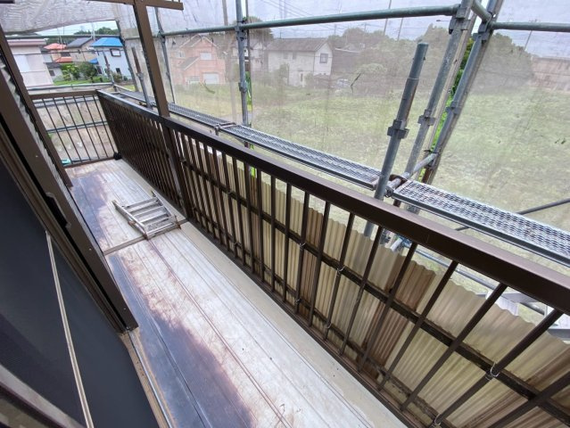 富里市十倉戸建　リフォーム後渡しのバルコニー