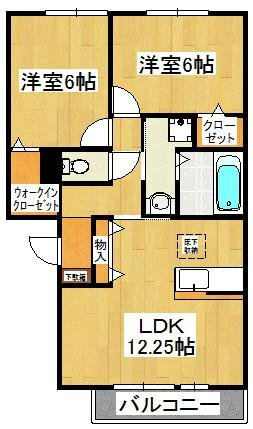 ブランシュールＡの間取り