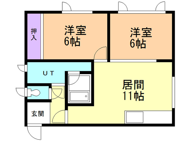 ハイツひとみの間取り