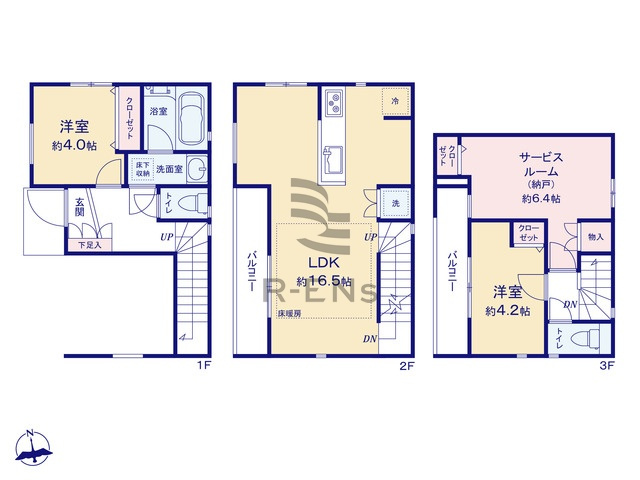 【間取り】 | 西東京市新町５丁目　中古戸建て | 2SLDK・土地面積51.63ｍ2・建物面積78.05
