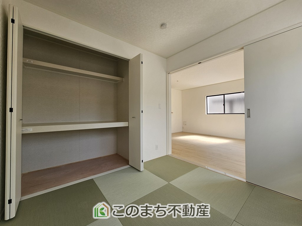 CRADLEGARDEN栃木市河合町第1の和室|LDKに隣接しており、シーンに合わせて一体利用も可能です♪お子様のお昼寝スペースやプレイルーム・家事室・客間など、多目的にお使いいただけます。