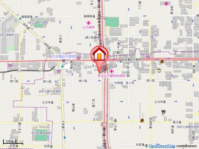 ベラジオ四条堀川の地図