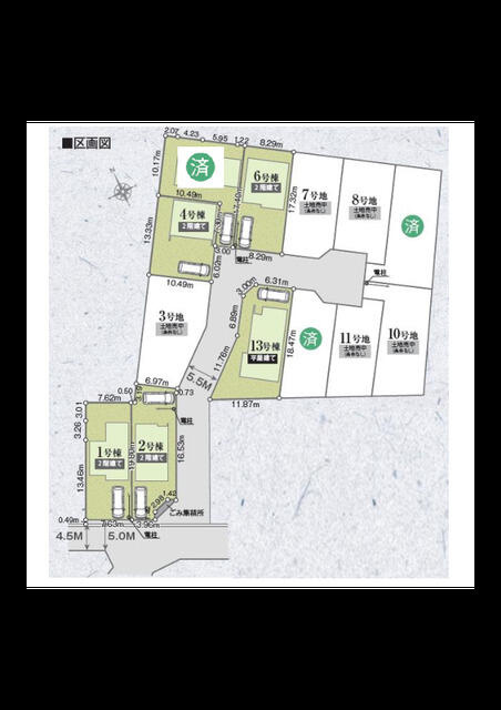 柏市酒井根２丁目の売地の区画図