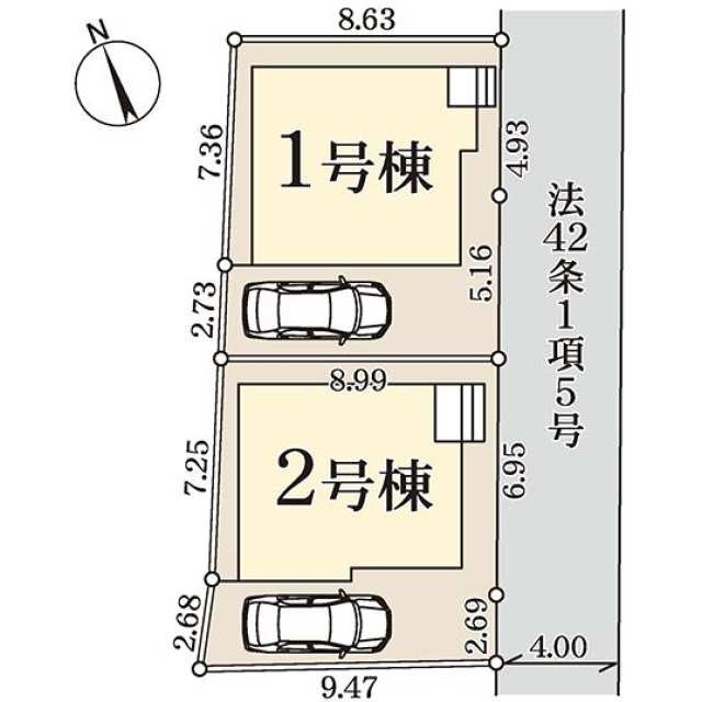 丸山２丁目の区画図