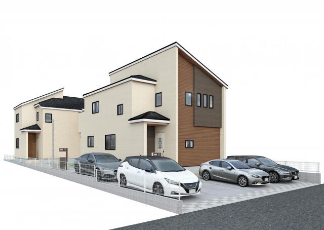 ブルーミングガーデン　松戸市高塚新田４期２棟／４期２号棟のその他|外観パース